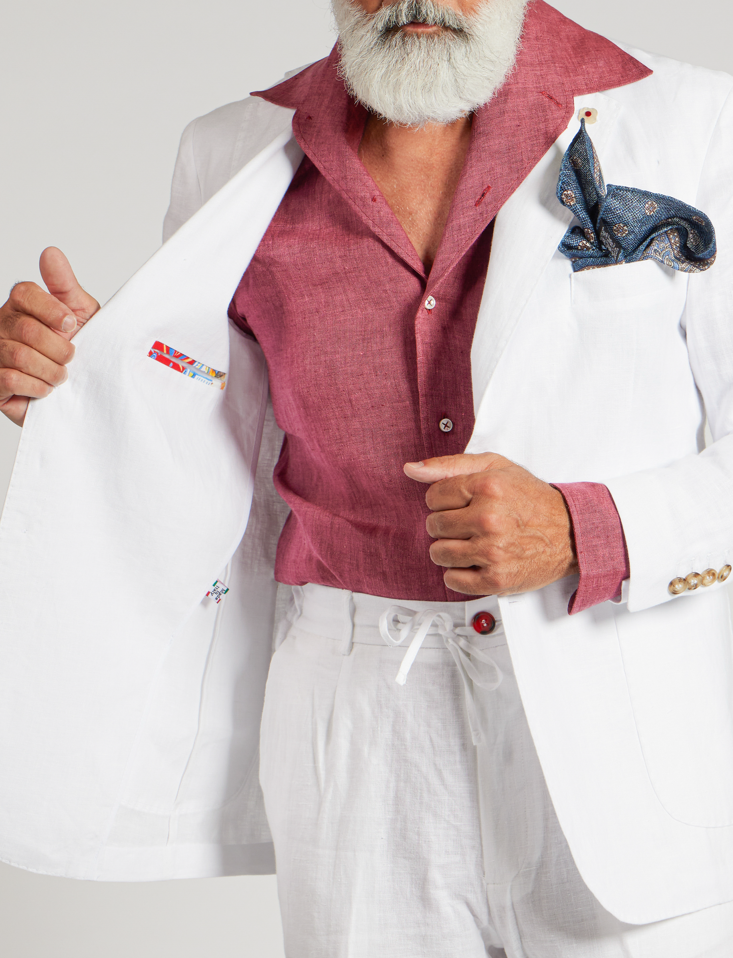 Giacca in lino bianco – Made in Italy