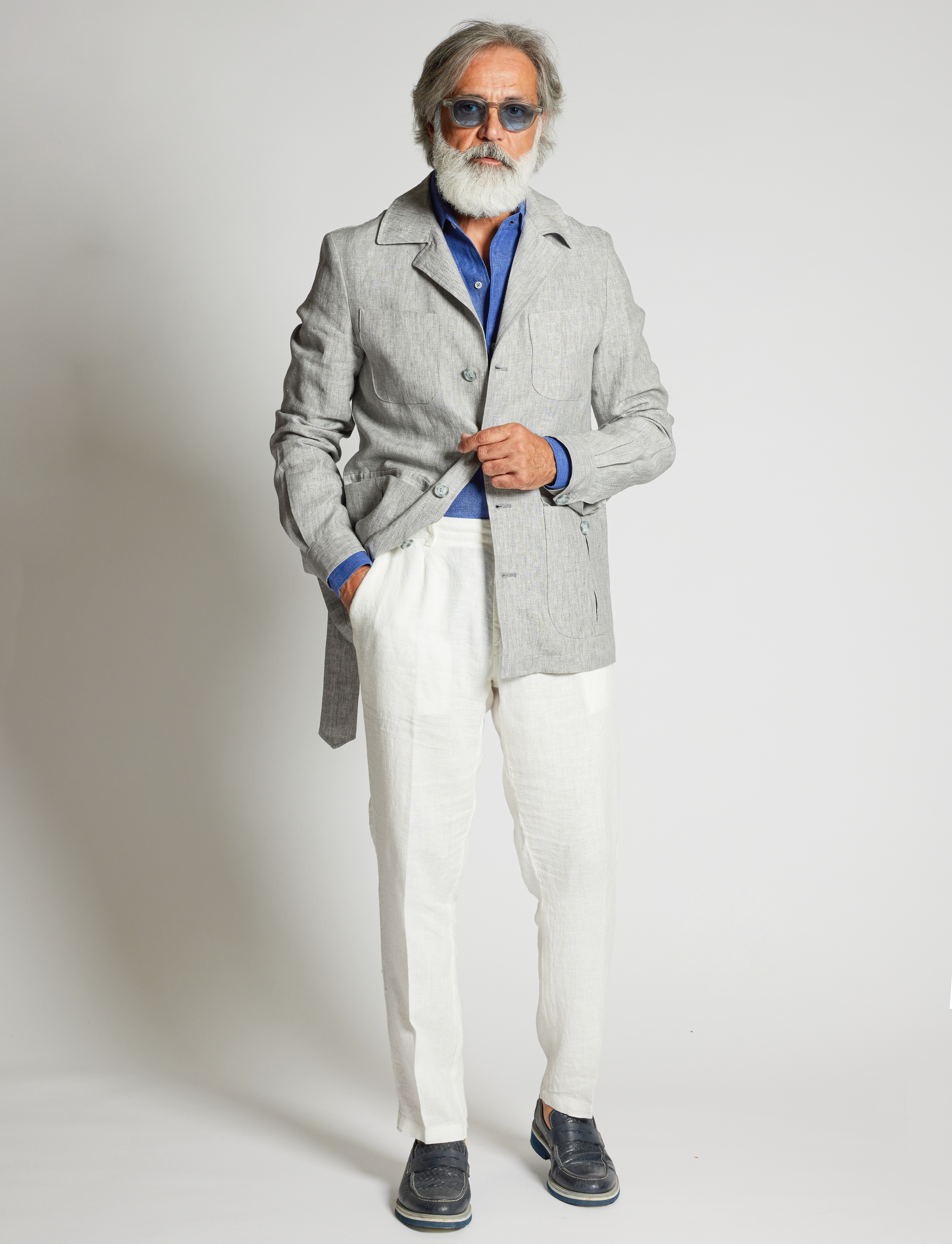 Giacca in lino beige – Made in Italy
