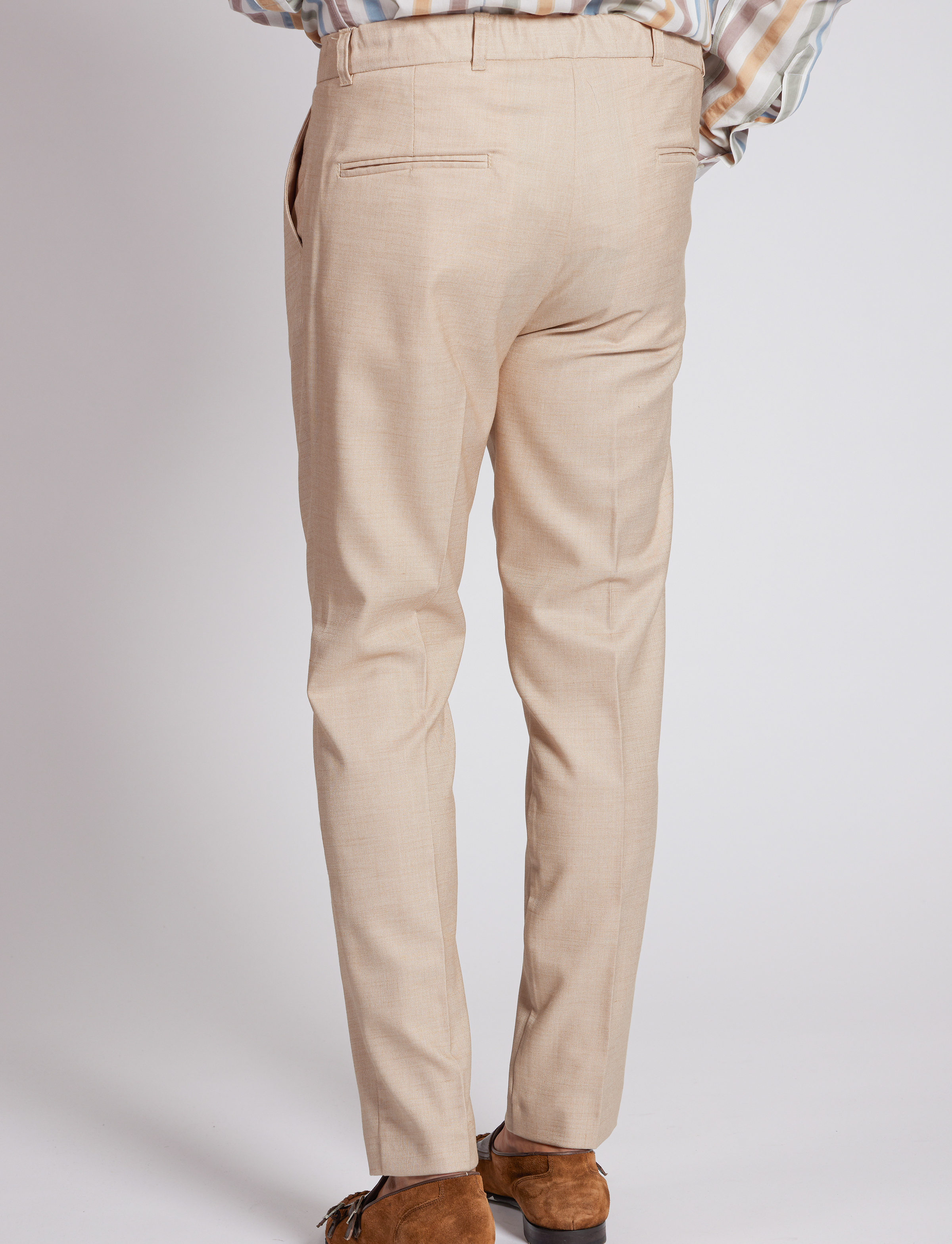 Pantaloni elasticizzati con coulisse blu brillante – Made in Italy