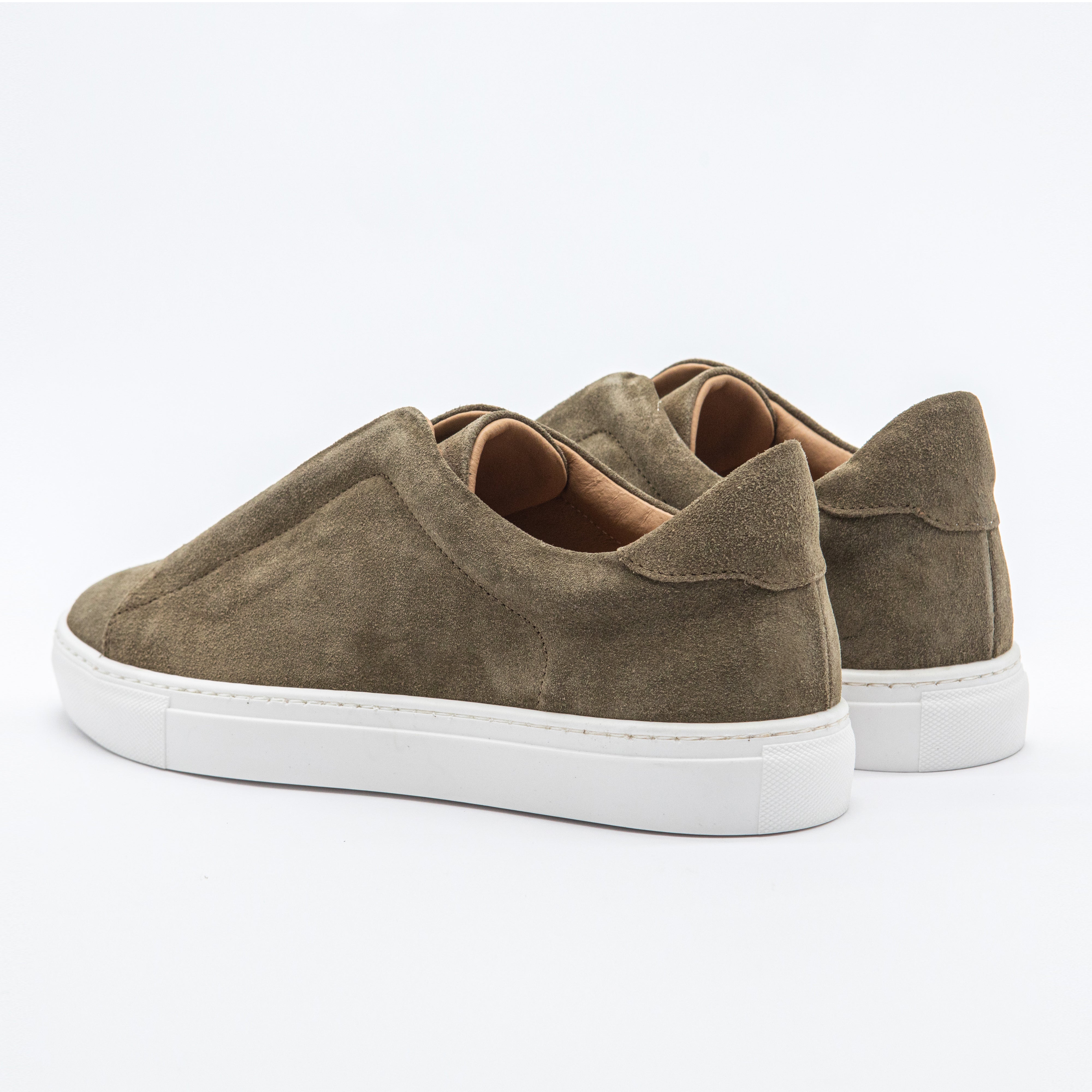 Slip-On Sneaker in Olive Suede