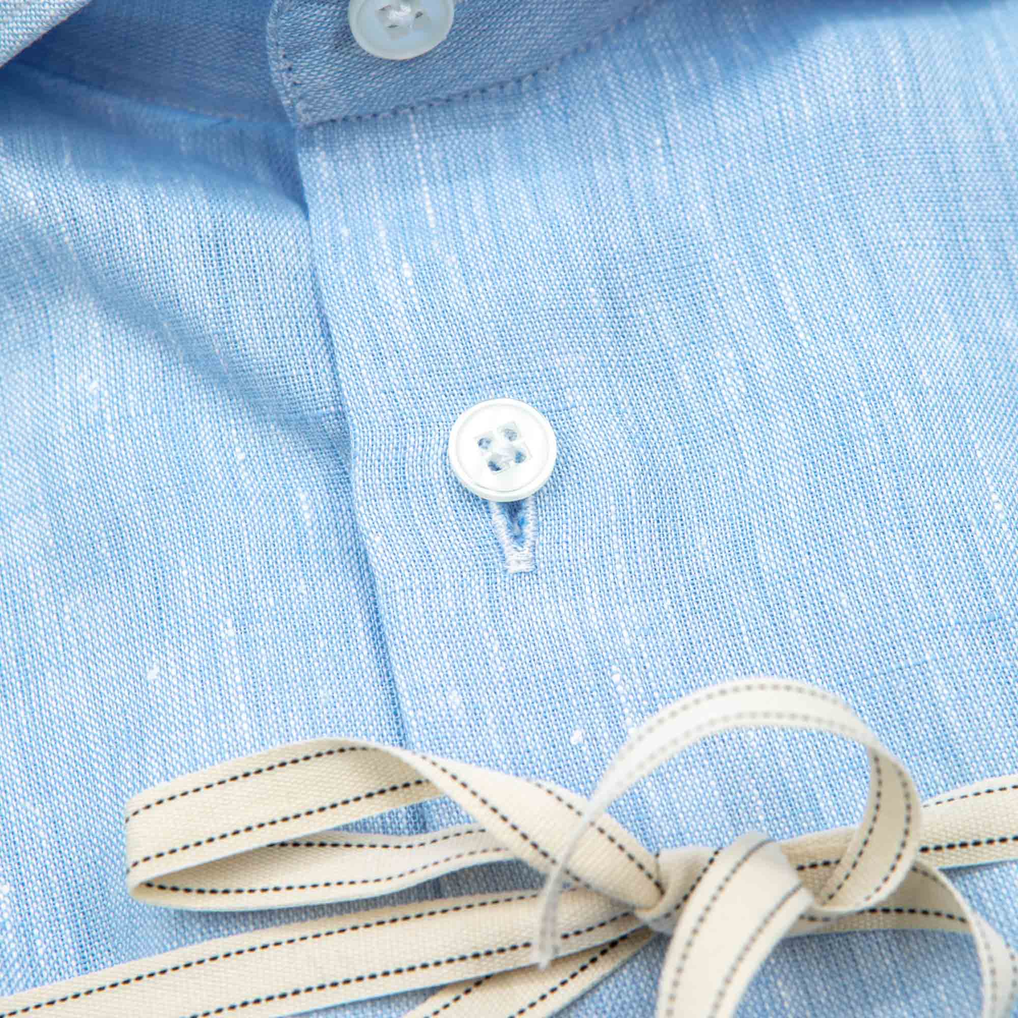 Light Blue Linen Shirt – Made in Italy