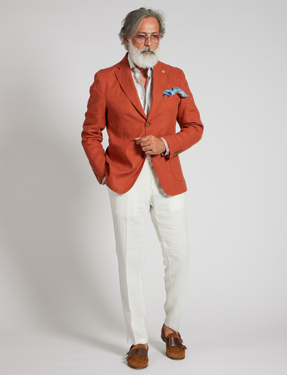 Pantaloni elasticizzati con coulisse blu brillante – Made in Italy