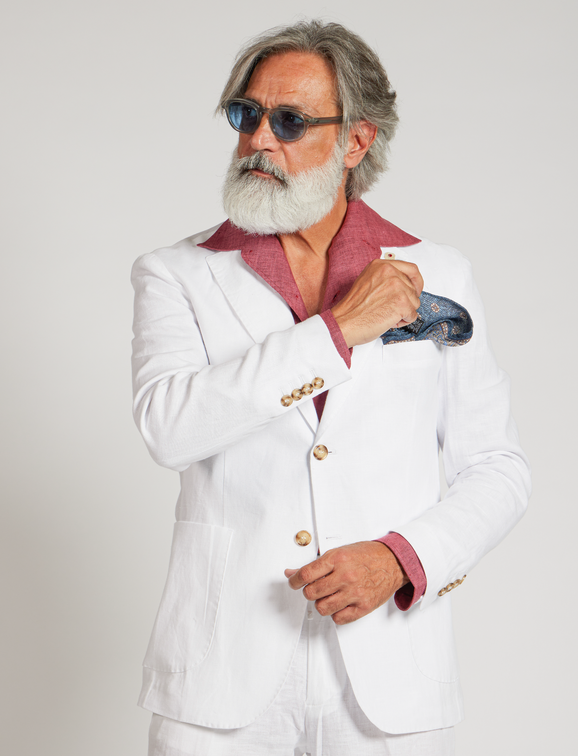 Giacca in lino bianco – Made in Italy