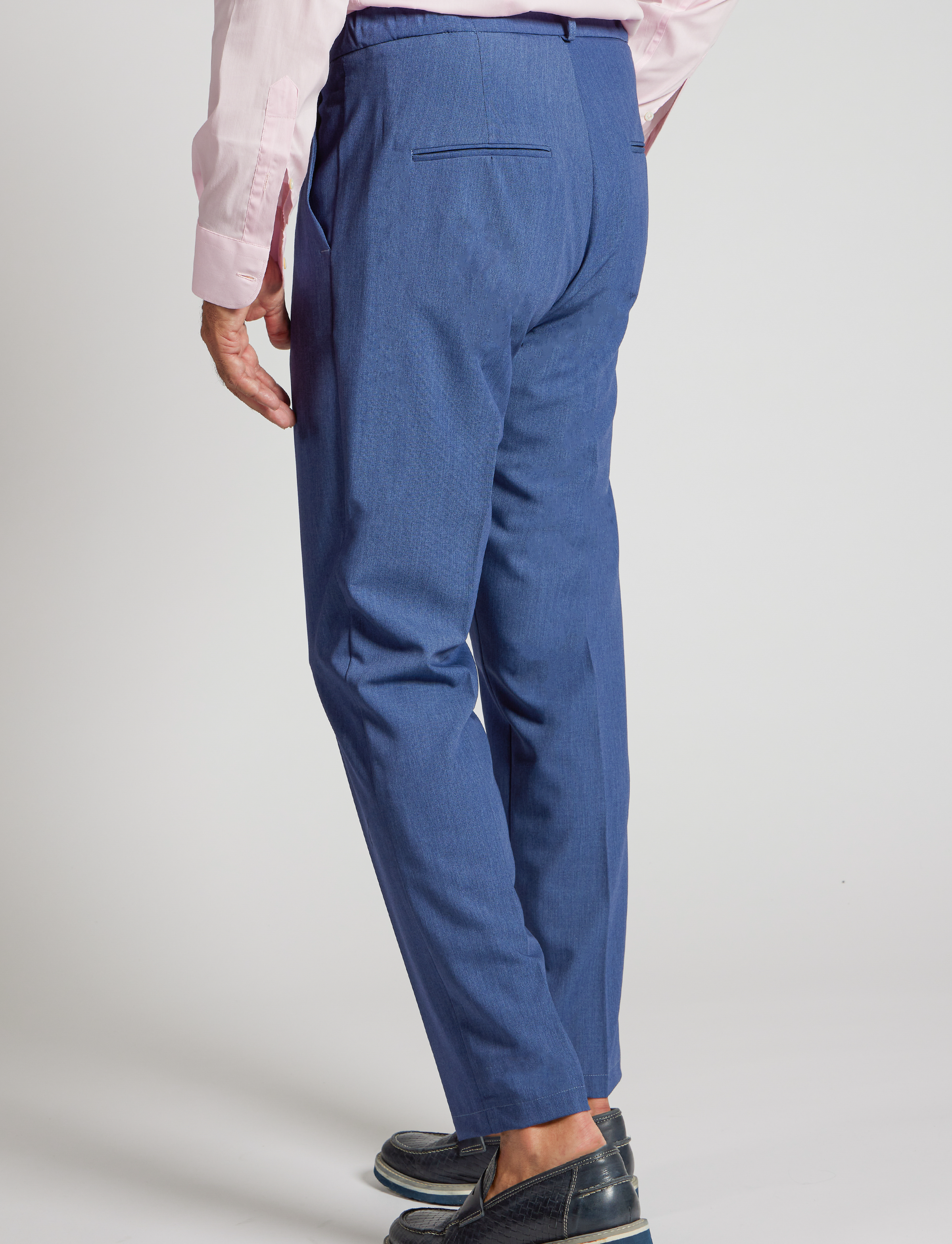 Pantaloni elasticizzati blu con coulisse – Made in Italy