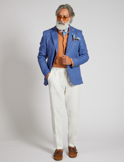 Giacca in lino blu – Made in Italy