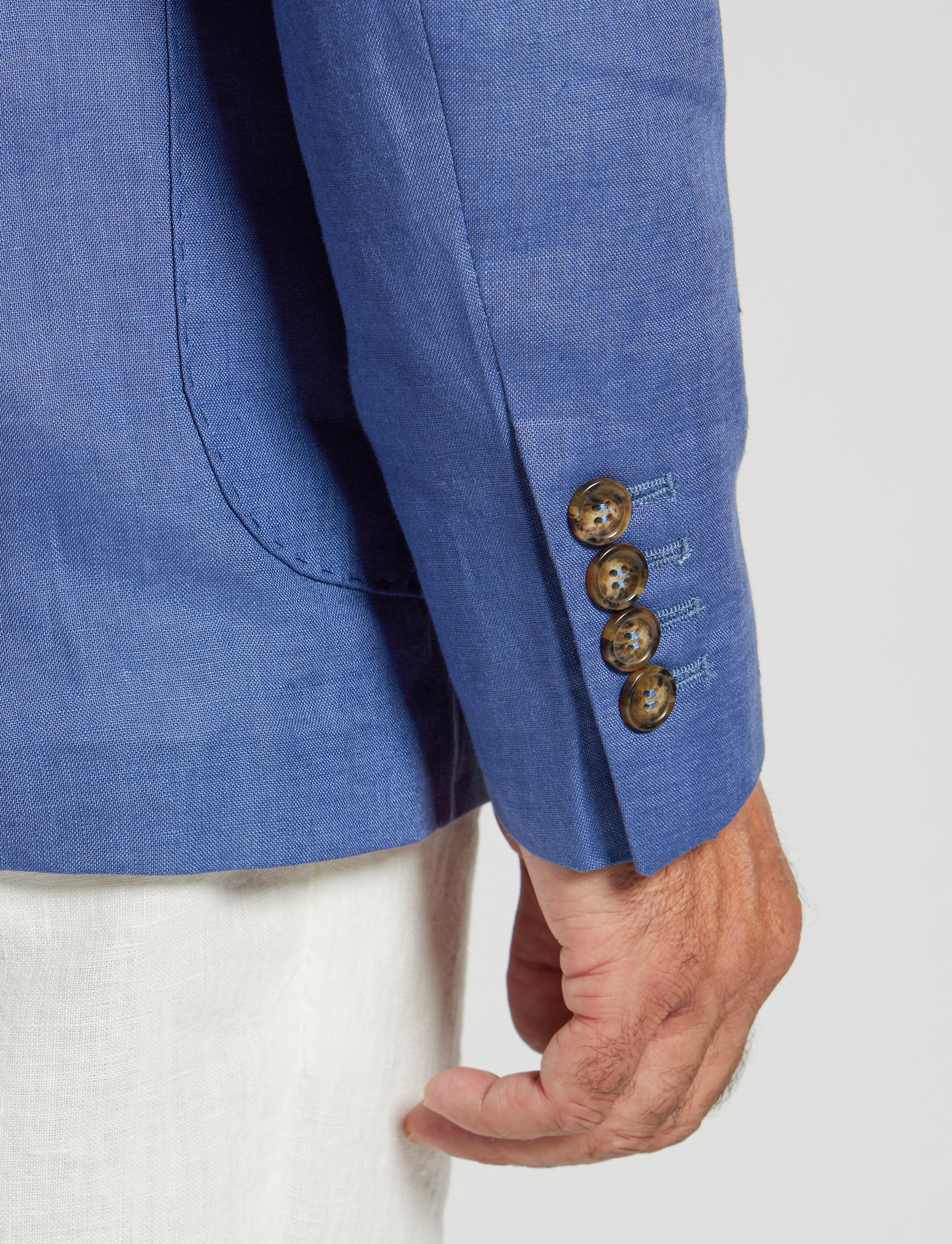Giacca in lino blu – Made in Italy