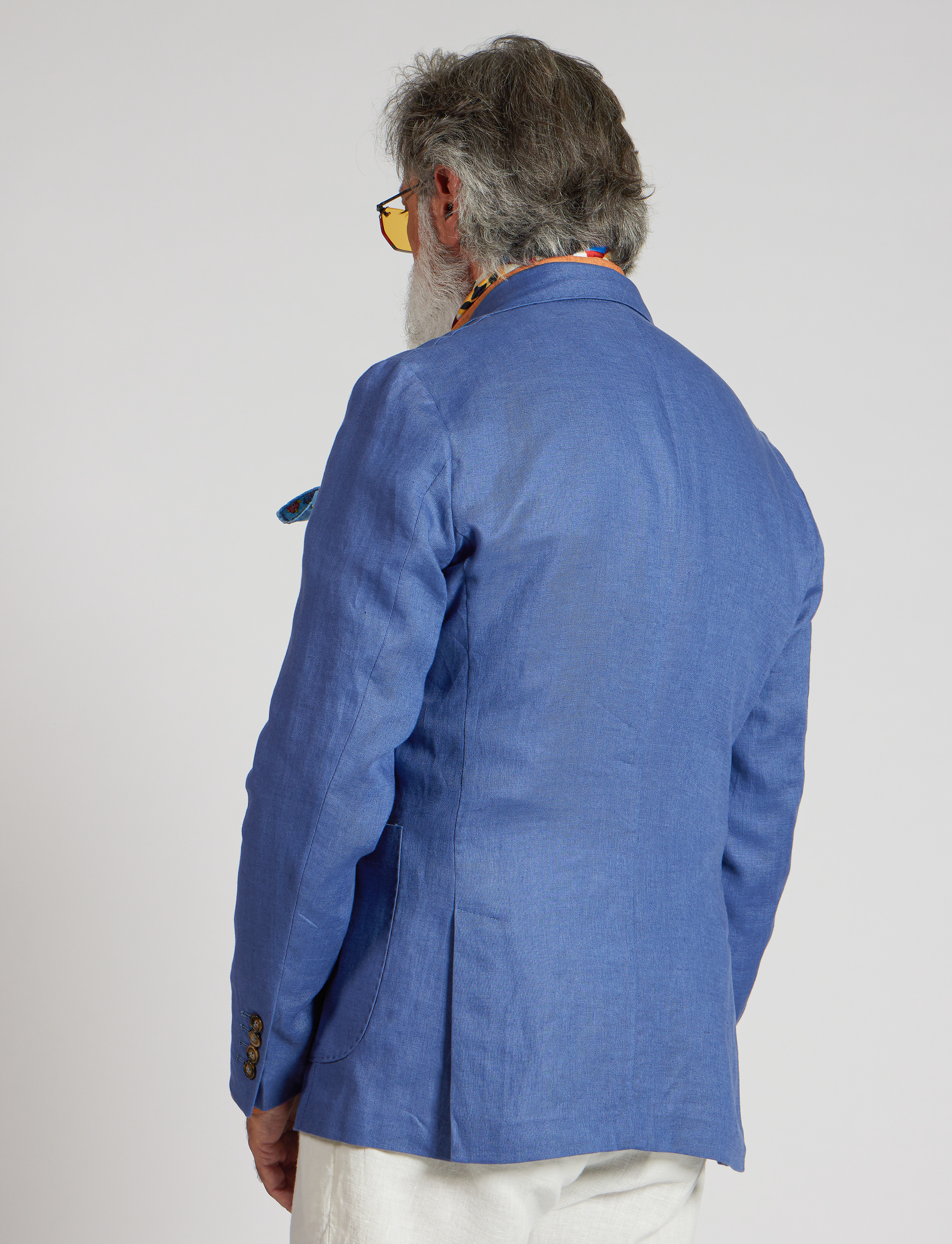 Giacca in lino blu – Made in Italy
