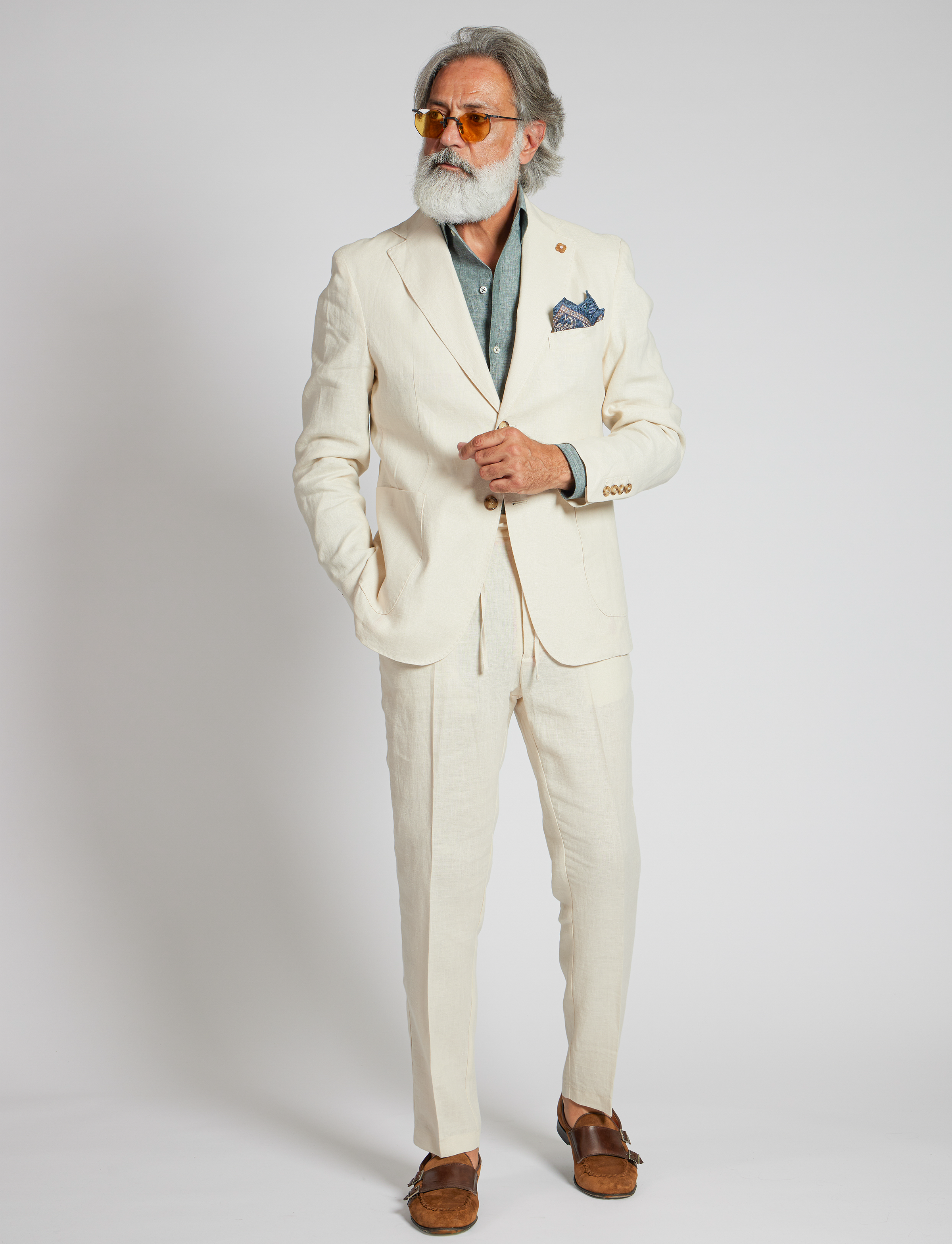 Giacca in lino naturale – Made in Italy