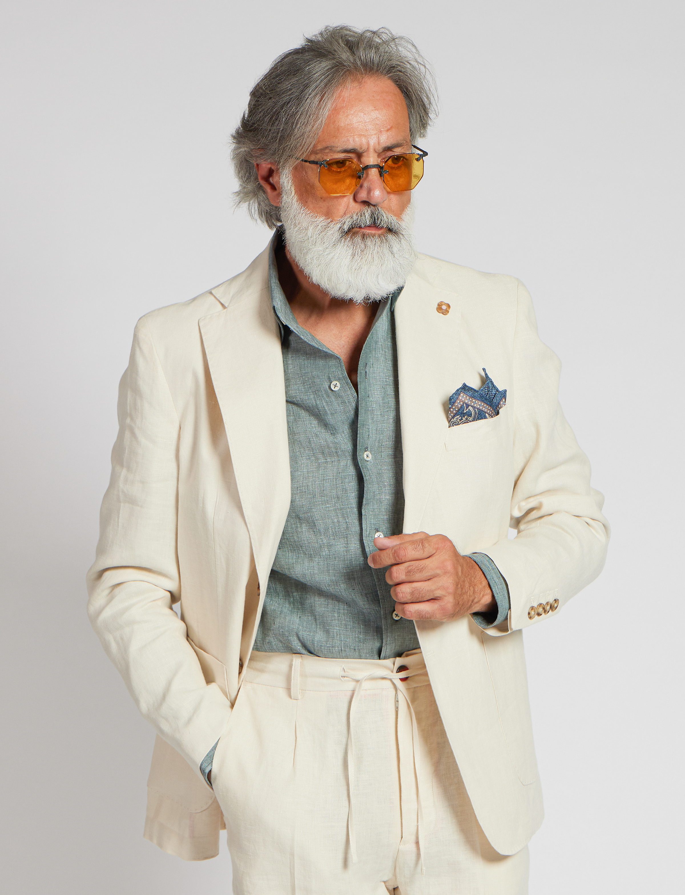 Giacca in lino naturale – Made in Italy