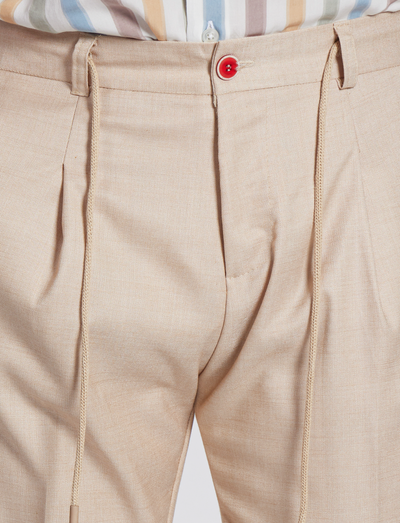 Pantaloni elasticizzati con coulisse blu brillante – Made in Italy
