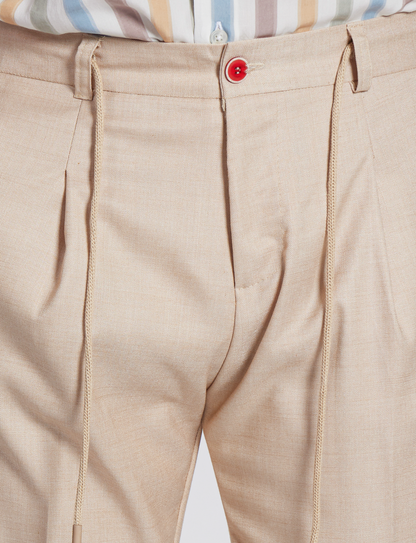 Pantaloni elasticizzati con coulisse blu brillante – Made in Italy