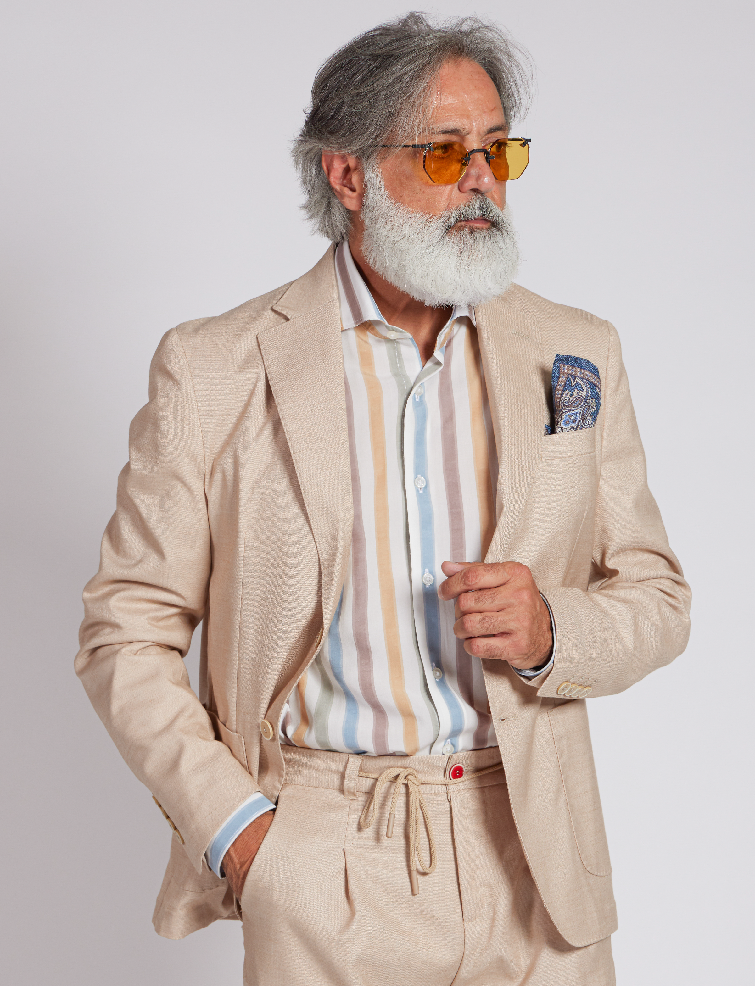 Giacca in lino beige – Made in Italy