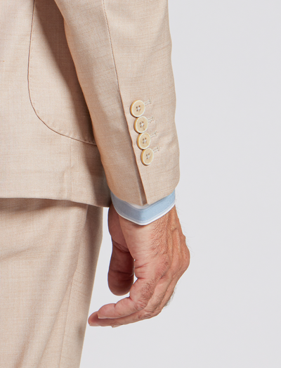 Chaqueta de lino beige – Fabricada en Italia