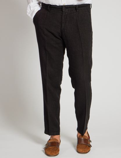 Pantaloni elasticizzati con coulisse blu brillante – Made in Italy