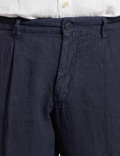 Pantaloni elasticizzati con coulisse blu brillante – Made in Italy