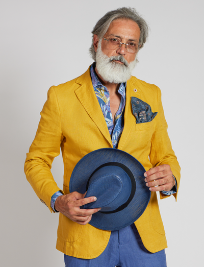 Chaqueta de lino amarilla – Fabricada en Italia