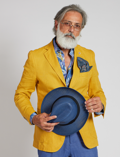 Giacca in lino giallo – Made in Italy