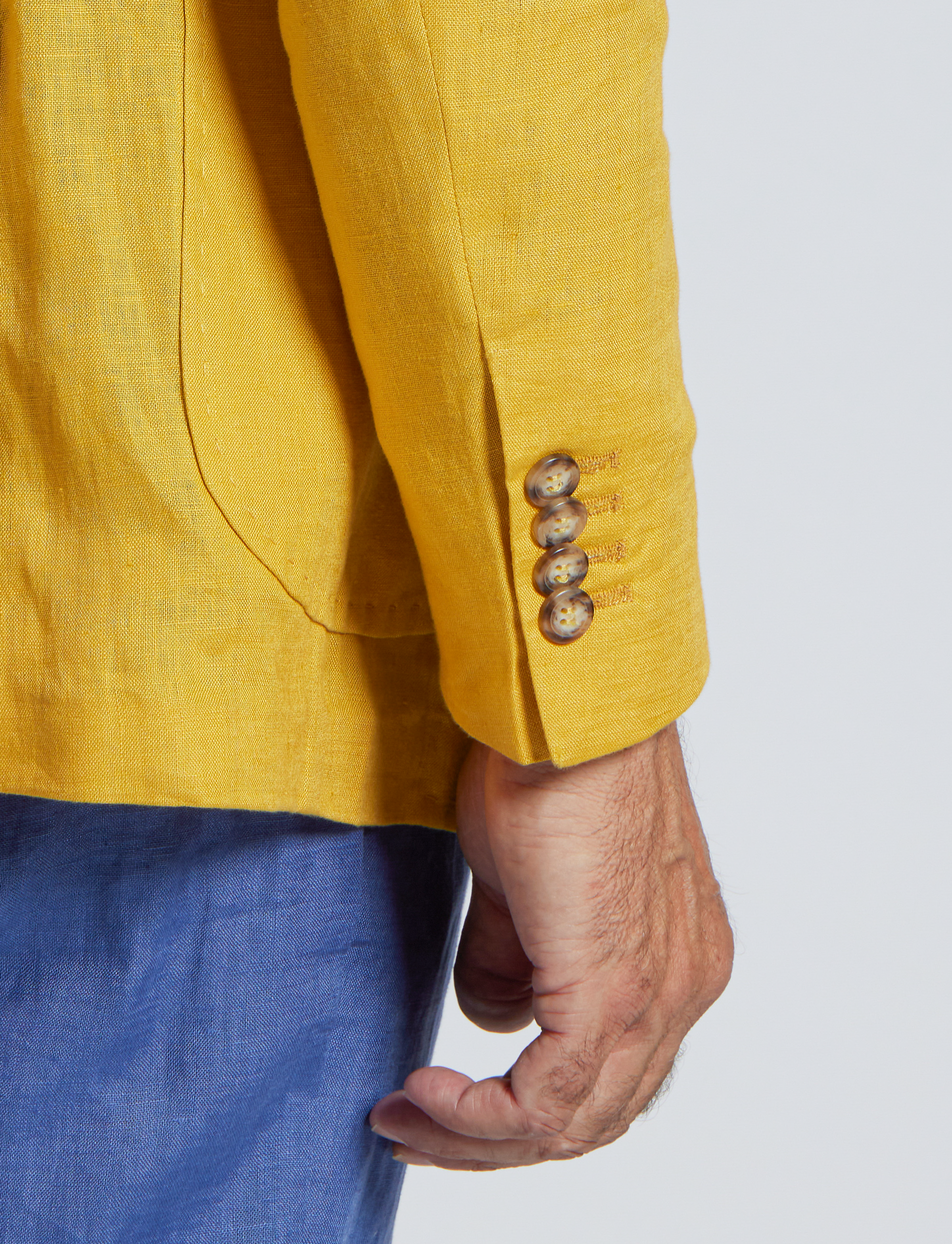 Giacca in lino giallo – Made in Italy