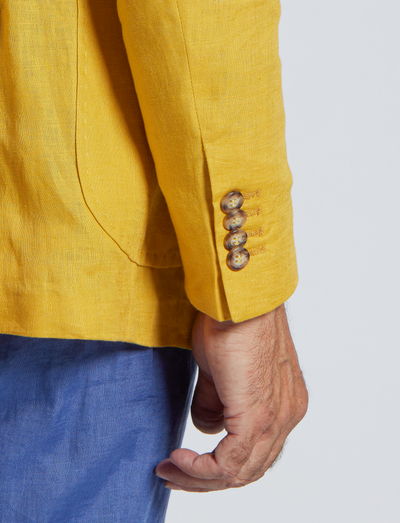 Chaqueta de lino amarilla – Fabricada en Italia
