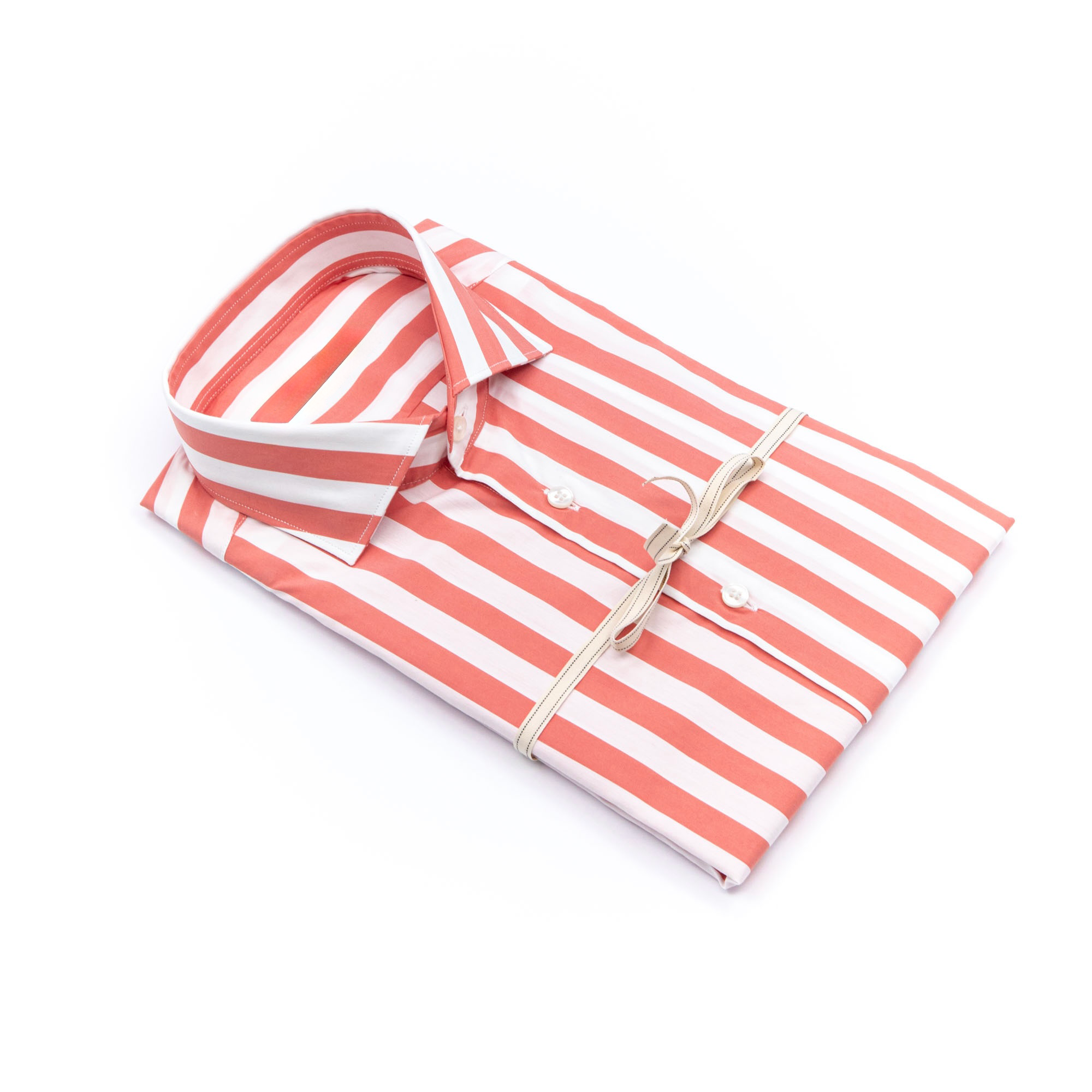 Camicia in puro lino azzurro cielo con interno collo stampato – Made in Italy