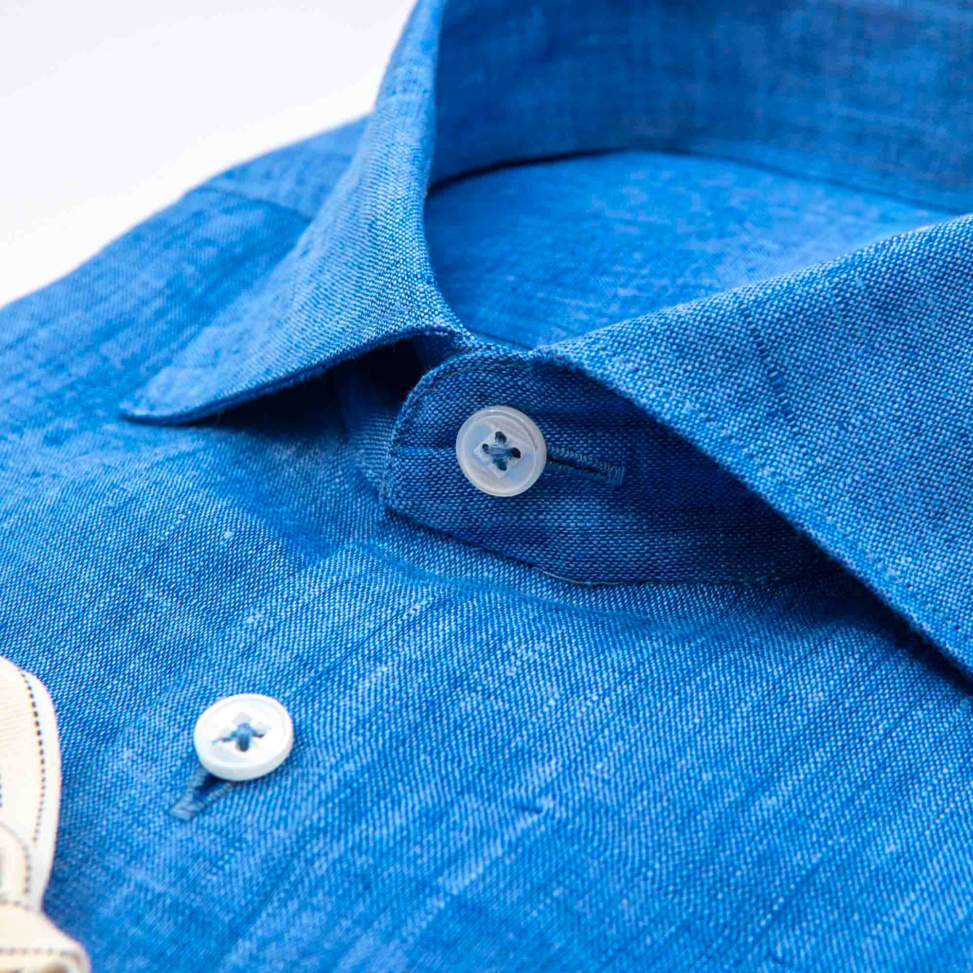 Ocean Blue Linen Shirt