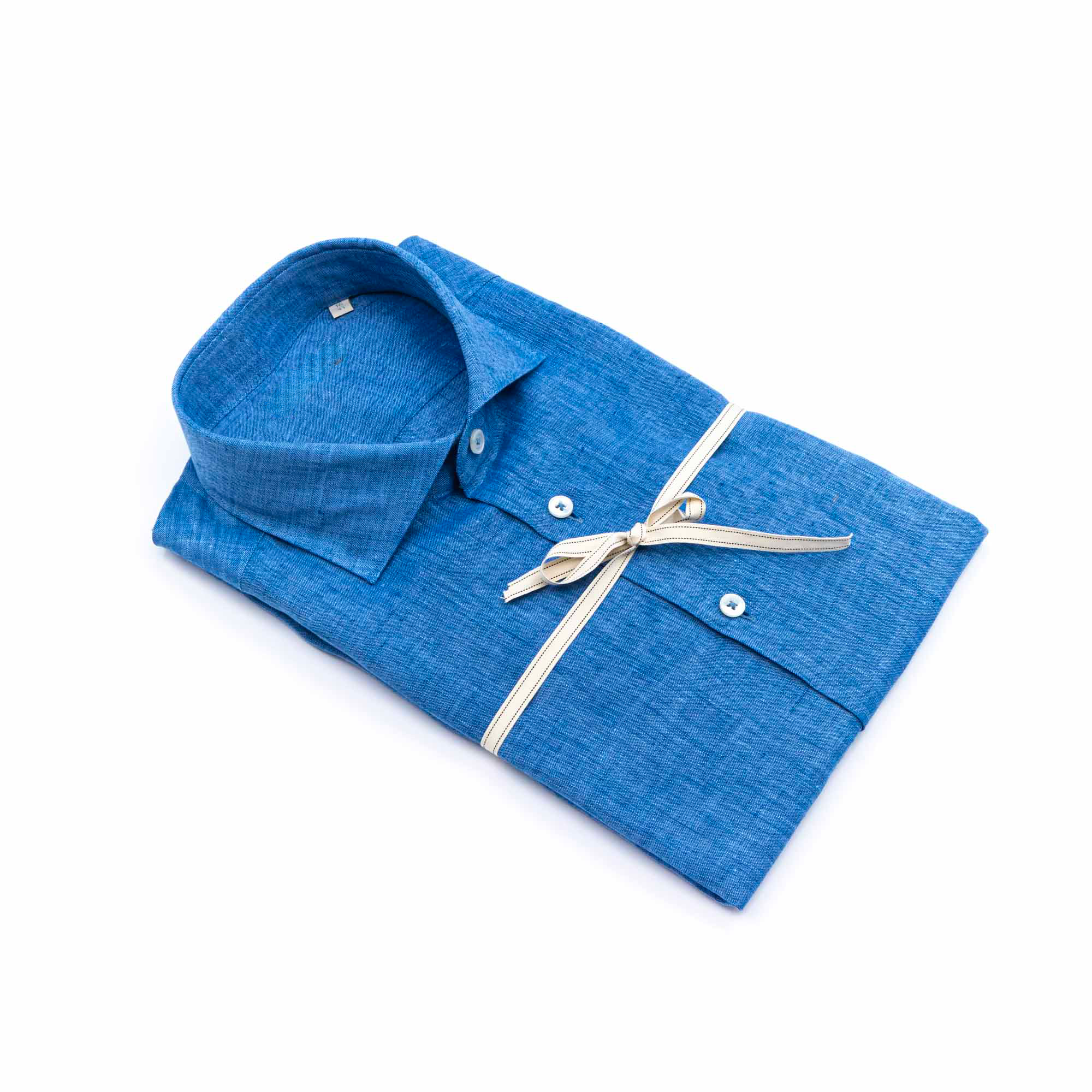 Ocean Blue Linen Shirt